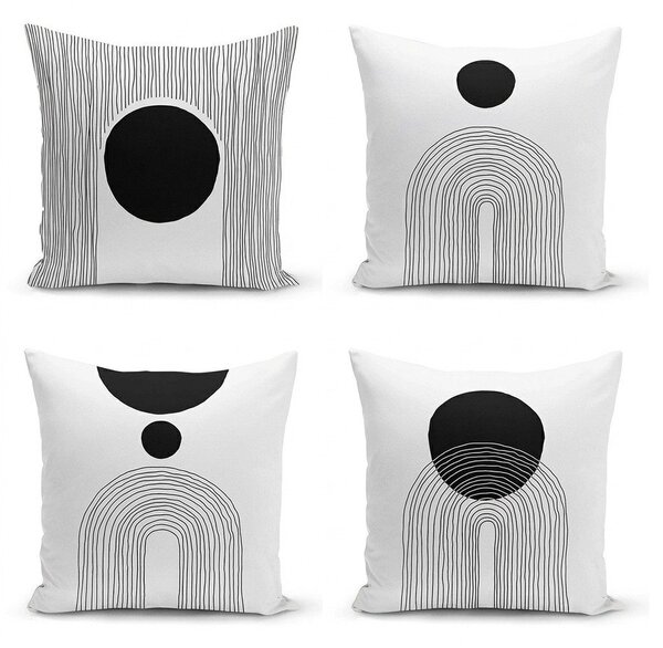 Povlaky na polštáře v sadě 4 ks 43x43 cm Simple Arch – Minimalist Cushion Covers