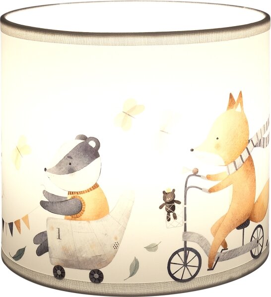 Brilagi - Stínidlo univerzální BOBO E27 pr. 15 cm bílá/zvířátka