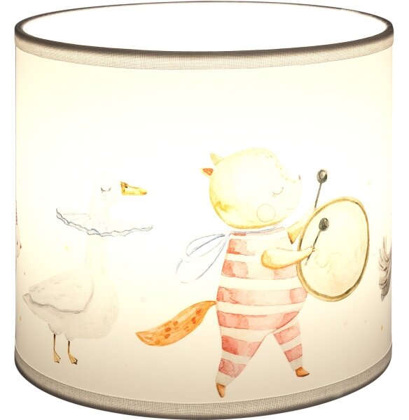 Brilagi - Stínidlo univerzální BOBO E27 pr. 15 cm bílá/zvířátka