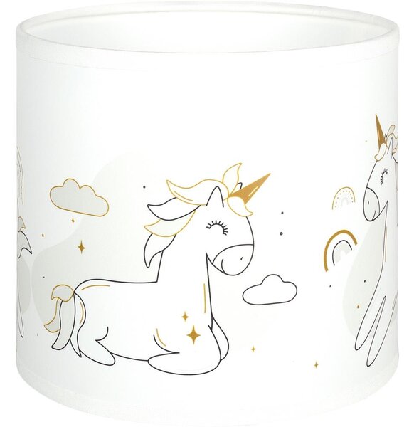 Brilagi - Stínidlo univerzální BOBO E27 pr. 15 cm bílá/jednorožci