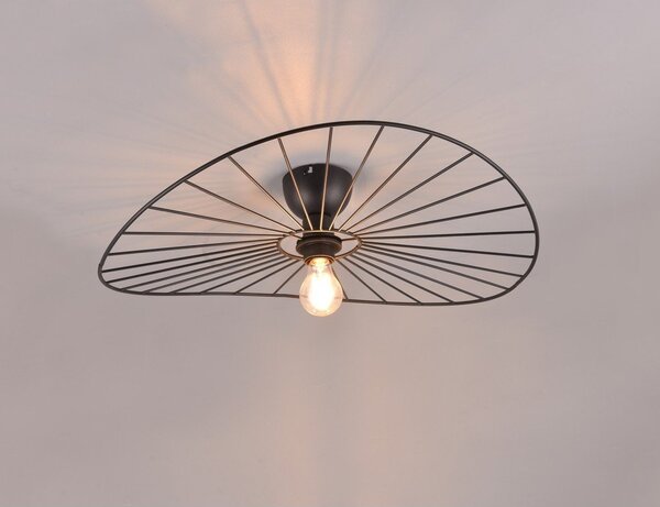 Matně černé stropní svítidlo ø 60 cm Chapeau – Reality