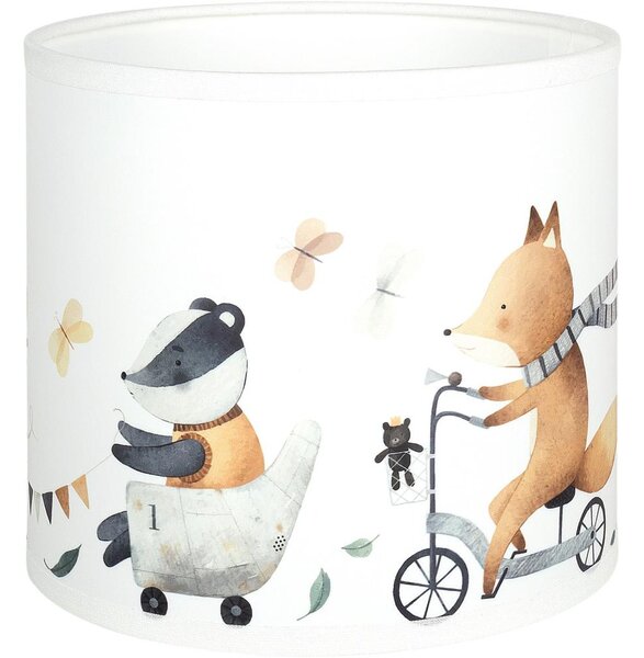 Brilagi - Stínidlo univerzální BOBO E27 pr. 15 cm bílá/zvířátka
