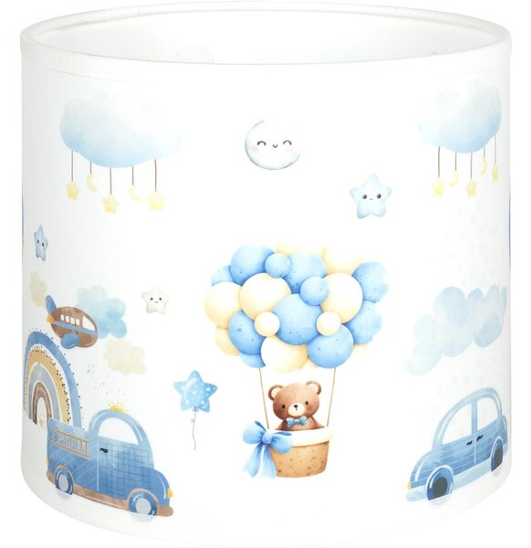 Brilagi - Stínidlo univerzální BOBO E27 pr. 15 cm bílá/modrá/medvídci