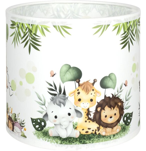 Brilagi - Stínidlo univerzální BOBO E27 pr. 15 cm bílá/zelená/džungle