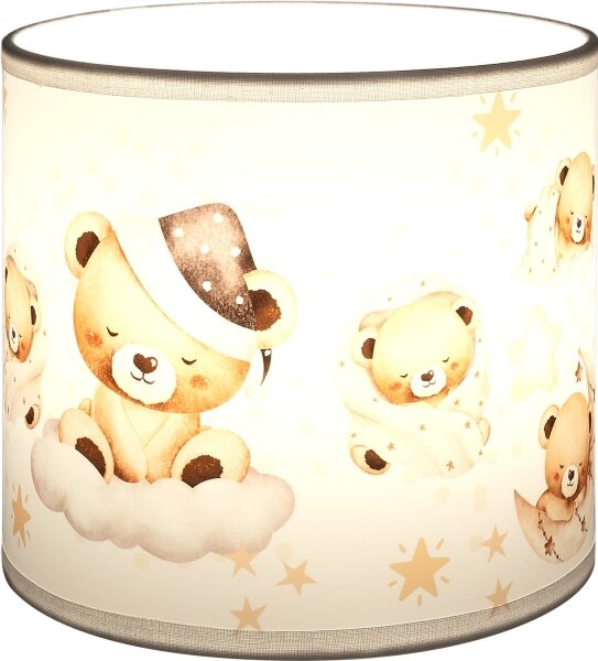 Brilagi - Stínidlo univerzální BOBO E27 pr. 15 cm bílá/medvídci
