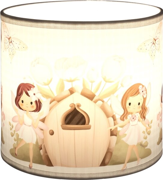 Brilagi - Stínidlo univerzální BOBO E27 pr. 15 cm bílá/růžová/víly