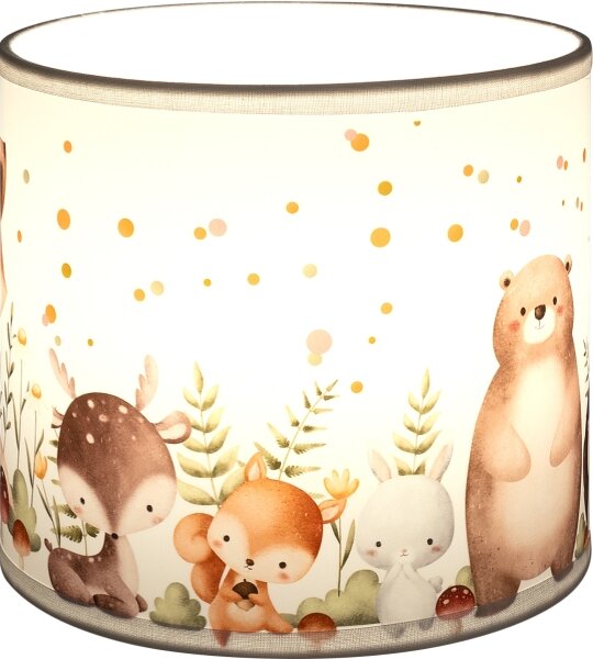 Brilagi - Stínidlo univerzální BOBO E27 pr. 15 cm bílá/zvířátka