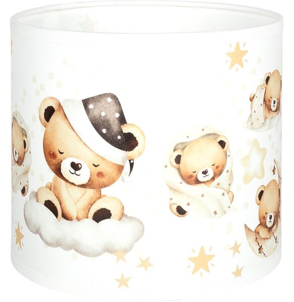 Brilagi - Stínidlo univerzální BOBO E27 pr. 15 cm bílá/medvídci