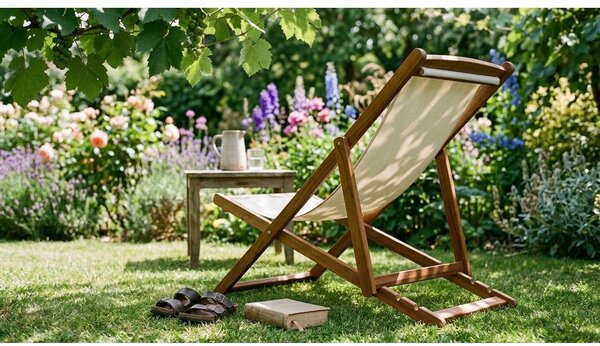 Béžové/v přírodní barvě dřevěné zahradní lehátko Dionysus – Bonami Essentials