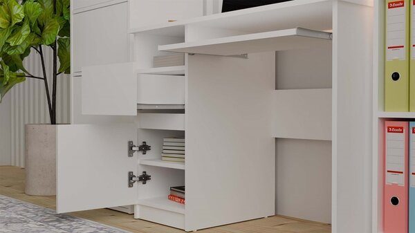 TP Living Psací stůl Porto 98 cm pravý bílý