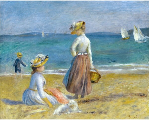Reprodukce obrazu Auguste Renoir - Figures on the Beach, 50 x 40 cm