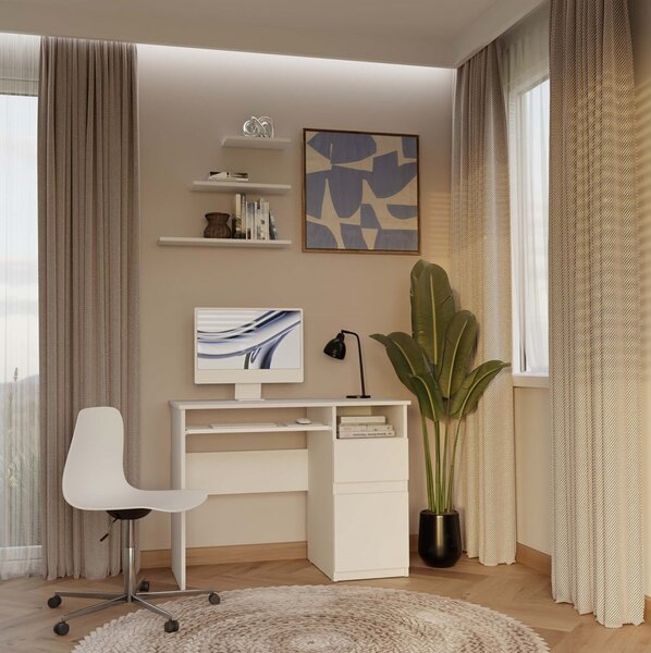 TP Living Psací stůl Porto 98 cm pravý bílý