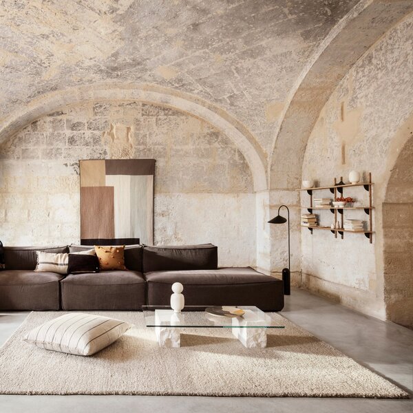 FERM LIVING Police Sector Tripple, Narrow, Natural Oak, Mosaz
