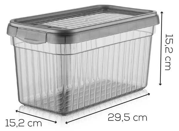 ASIR Sada úložných boxů 3 kusy BNM Antracit