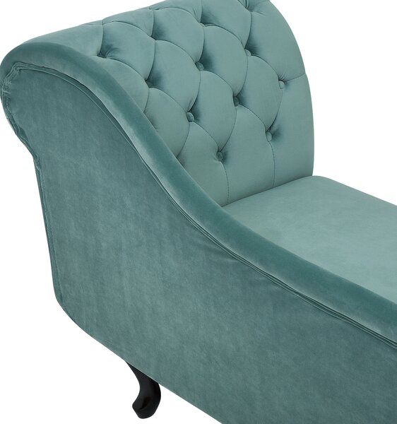 Pravostranná lenoška NIMES Umělý samet Mátová