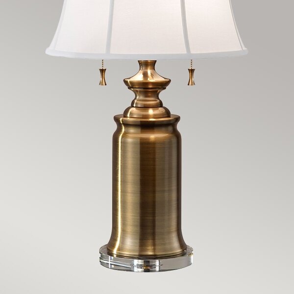 Feiss FE-STATEROOM-TL-BB - Stolní lampa STATEROOM 2xE27/60W/230V mosaz