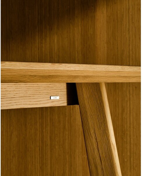 Jídelní stůl s deskou v dubovém dekoru 100x220 cm Idun – Kave Home