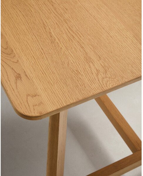 Jídelní stůl s deskou v dubovém dekoru 100x220 cm Idun – Kave Home