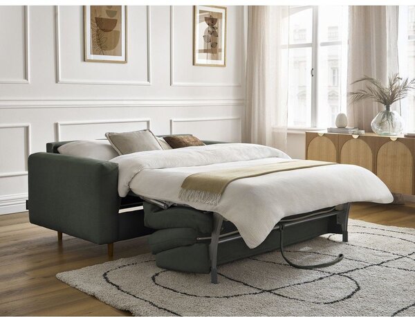 Zelená pohovka na každodenní spaní/rozkládací 220 cm Cocoone – Bobochic Paris