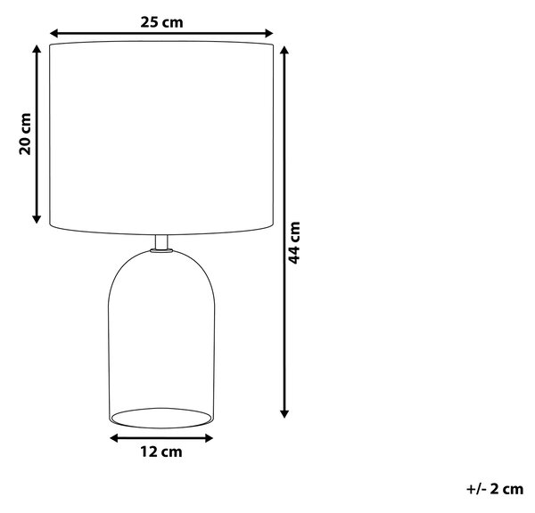 Stolní lampa DEVOLL Sklo Šedá