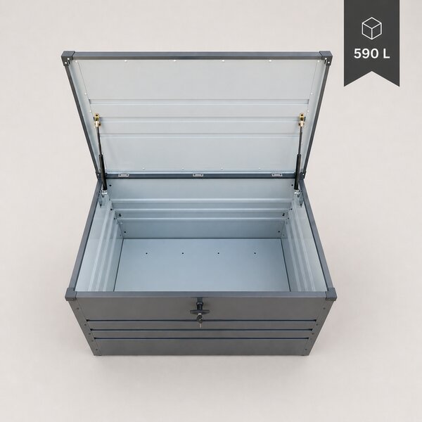 Furnigo Kovový úložný box 590 l - antracit