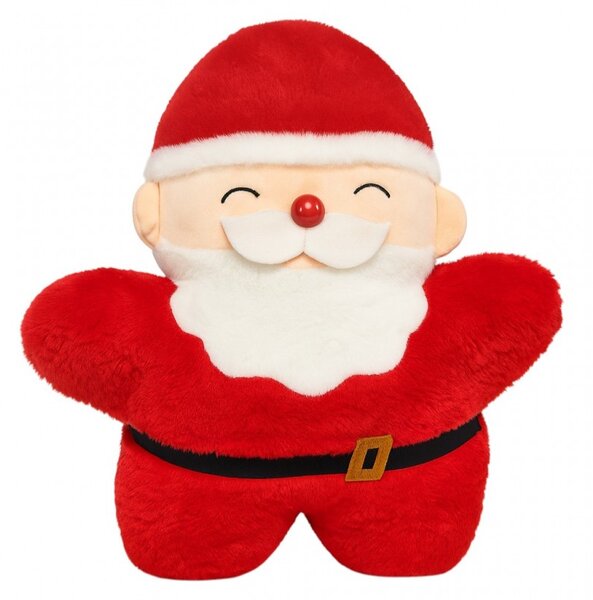 Sametový dekorační polštář SANTA CLAUS, červený