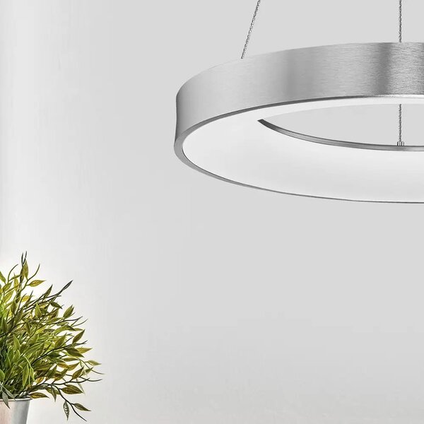 LED lustr Rando Thin 60 3000K stříbrná – Šedá