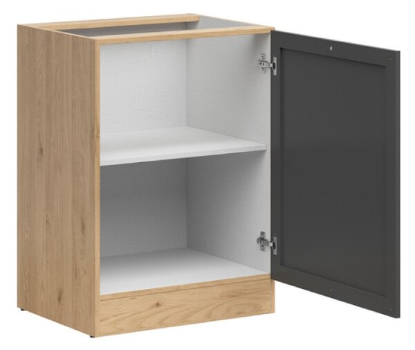 Kuchyňská skříňka Junona Ramka 60 cm, pravá, dub bernstein/grafit