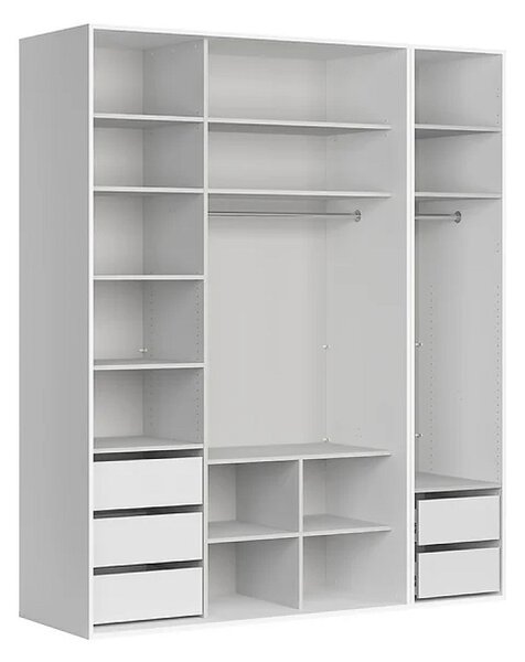 Šatní skříň Flex 106, korpus, 200 cm, bílá