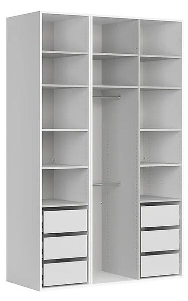 Šatní skříň Flex 107, korpus, 150 cm, bílá