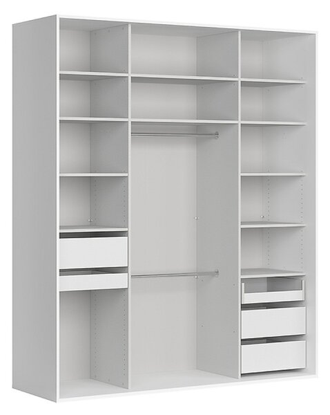 Šatní skříň Flex 110, korpus, 200 cm, bílá