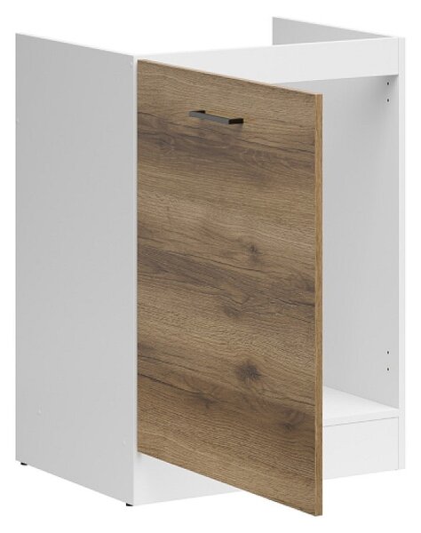 Kuchyňská skříňka Junona 60 cm, levá, bílá/dub delano světlý