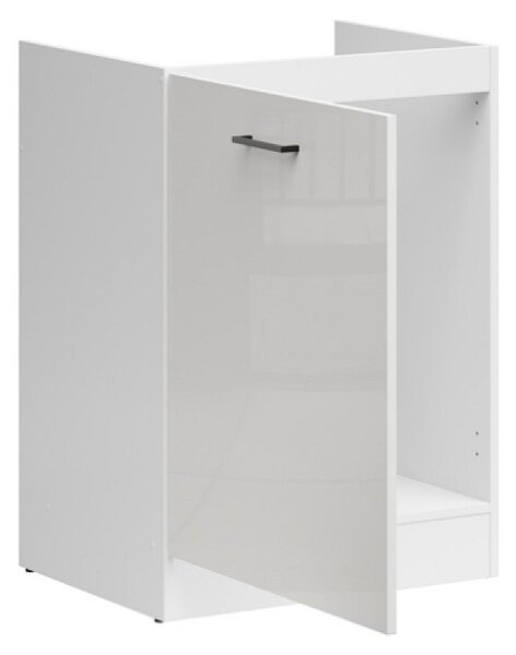 Kuchyňská skříňka Junona Tafla 60 cm, levá, bílá/bílá křída lesk