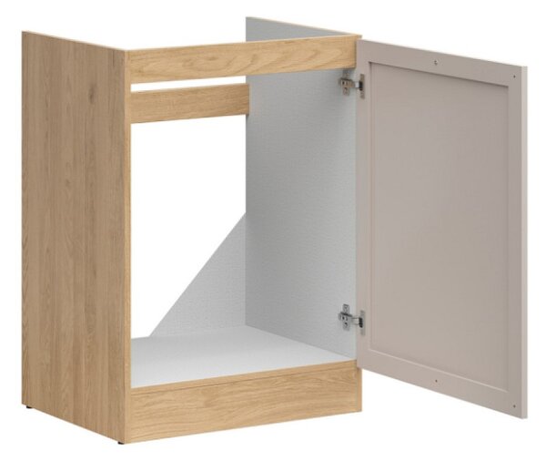 Kuchyňská skříňka Junona Ramka 60 cm, pravá, dub bernstein/kašmír