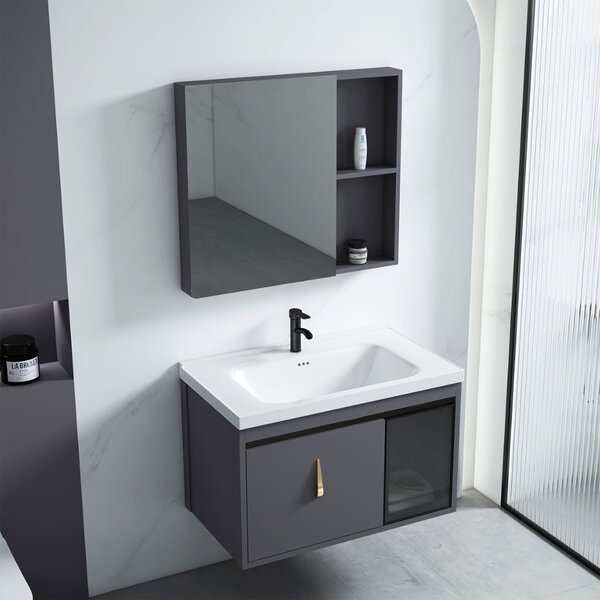 Sada koupelnového nábytku s umyvadlem Paris 60cm Grey