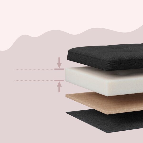 SEDACÍ BOX, textil, kompozitní dřevo, 76/38/38 cm Boxxx - Taburety, Online Only