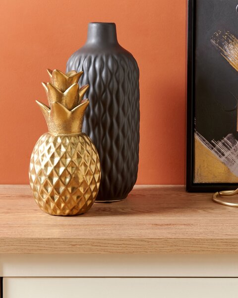 Dekorativní figurka Ananas TYANA Keramika Zlatá