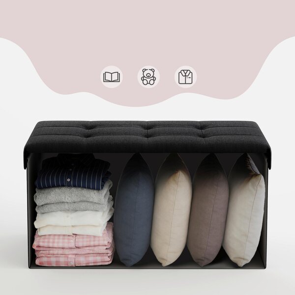 SEDACÍ BOX, textil, kompozitní dřevo, 76/38/38 cm Boxxx - Taburety, Online Only
