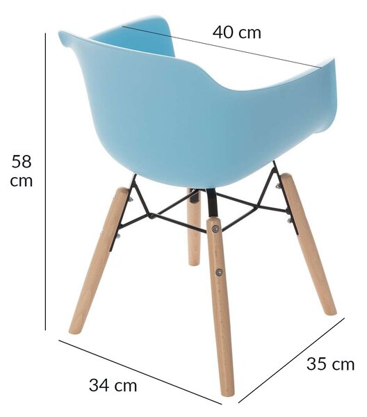 Dětská židle Monte light blue
