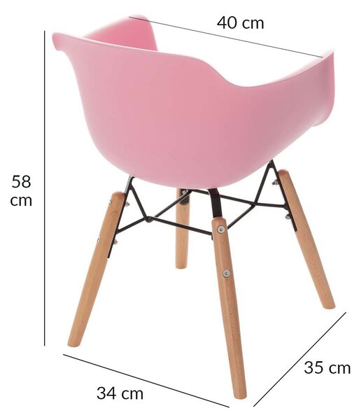 Dětská židle Monte candy pink