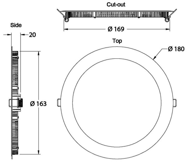 IMPR 565090 Kapego LED Panel 12W LED 4000K bílá 350mA - DEKOLIGHT
