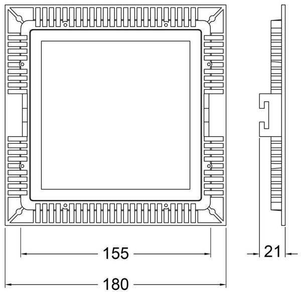 IMPR 565159 Kapego LED Panel 36 LEDs 350mA DC konstant 4000K 15W - DEKOLIGHT