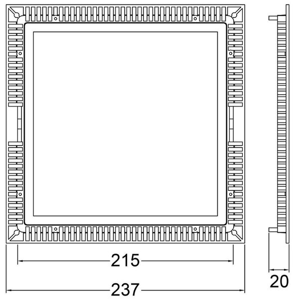 IMPR 565161 Kapego LED Panel 56 LEDs 700mA DC konstant 2700K 20W - DEKOLIGHT