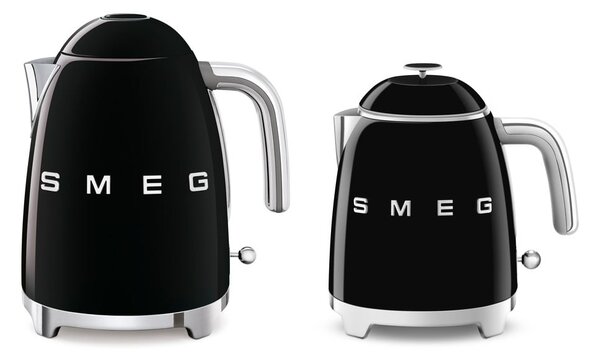Černá rychlovarná konvice z nerezové oceli 800 ml Retro Style – SMEG