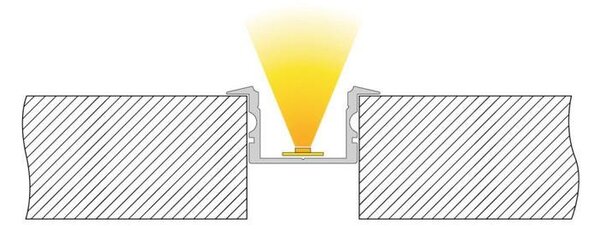 IMPR 975163 ET-02-15 vysoký T-profil pro 15 - 16,3 mm LED pásek matná černá - DEKOLIGHT