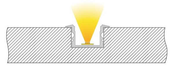 IMPR 975163 ET-02-15 vysoký T-profil pro 15 - 16,3 mm LED pásek matná černá - DEKOLIGHT