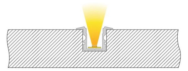 IMPR 975103 ET-02-08 vysoký T-profil pro 8 - 9,3 mm LED pásek matná černá - DEKOLIGHT