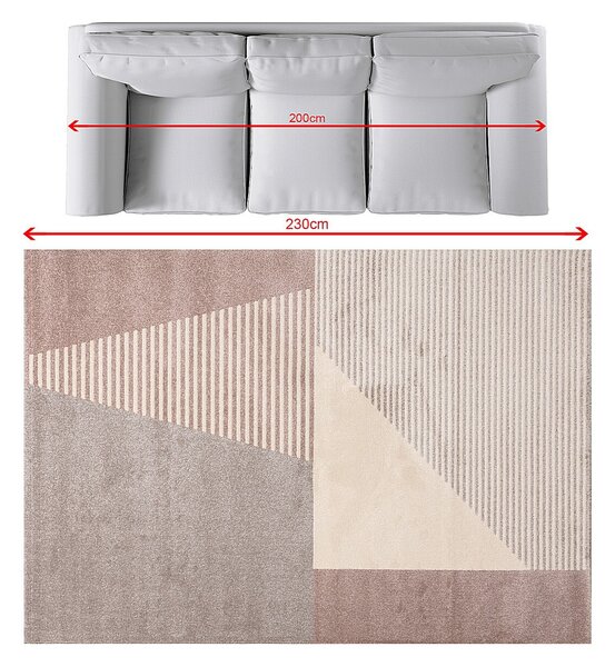 Koberec Sevilla paper white/dusty rose 160x230cm