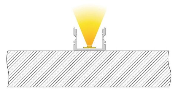 IMPR 970163 AU-02-15 vysoký U-profil pro 15 - 16,3 mm LED pásek matná černá - DEKOLIGHT