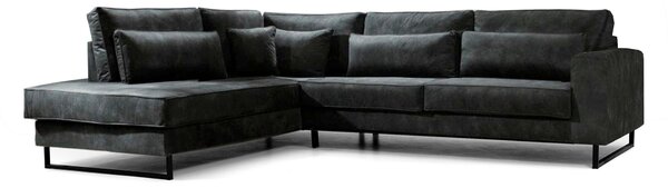 ROHOVÁ SEDAČKA, textil, kompozitní dřevo, barvy grafitu Livetastic - Sedací soupravy, Online Only